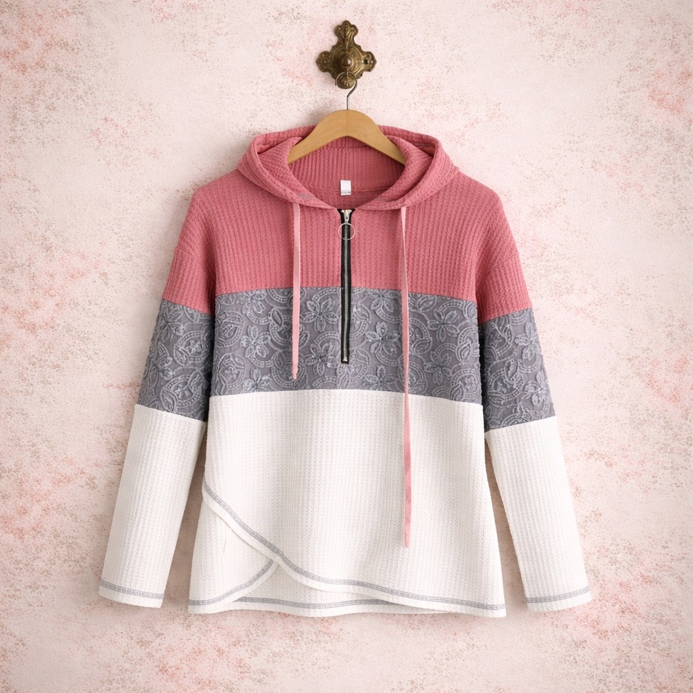 Cozy Pink Textured Sweater